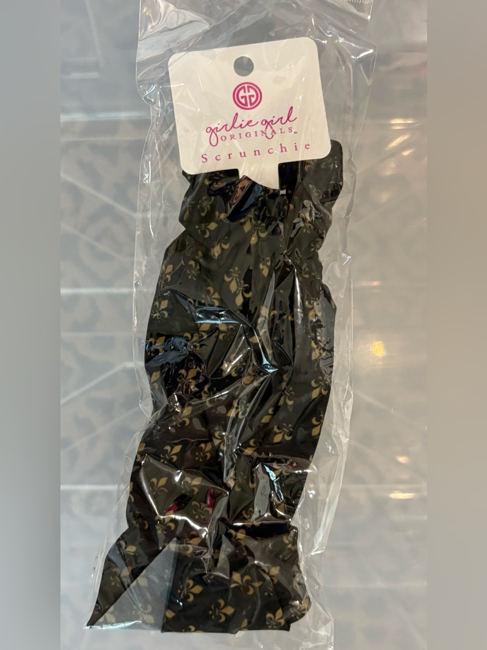 Saints Black & Gold Hair Scrunchie